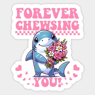 Valentine's Shark Sticker